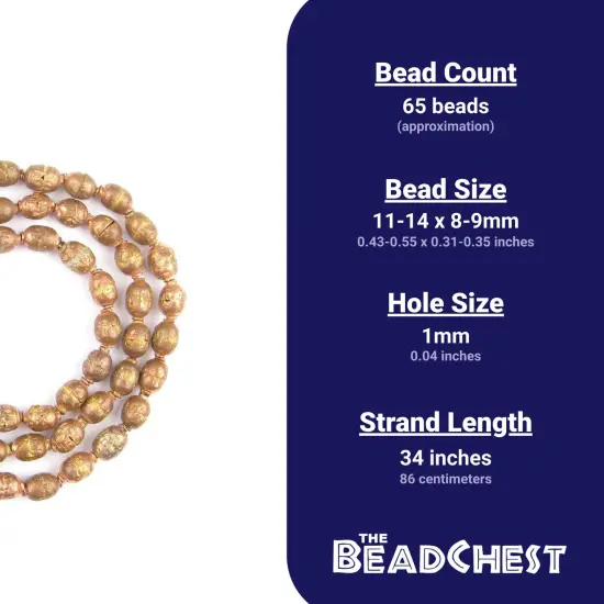 The Bead Chest Ethiopian Prayer Beads - Full Strand of African Copper Meditation Healing Rosary Beads {4}