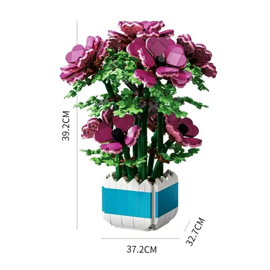 Actiniaria Building Brick Potted Flower F07M9-12(101) {2}