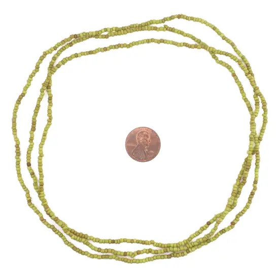 The Bead Chest Vintage-Style Green Java Glass Seed Beads (2.5mm, 48" Strand) {2}