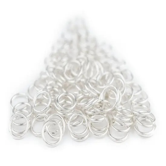 The Bead Chest Silver 10mm Round Open Jump Rings, Pack of 100 {4}