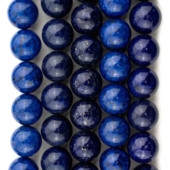 The Bead Chest Round Lapis Lazuli Beads (15mm) {4}
