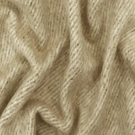 Beige-Black-Multi Brushed Wool Blend Twill Coating Woven Fabric By the Yard {2}