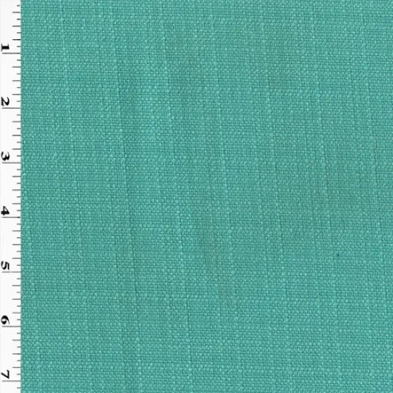 Teal Cross-Hatch Slub Dobby Decorating Fabric By the Yard {1}