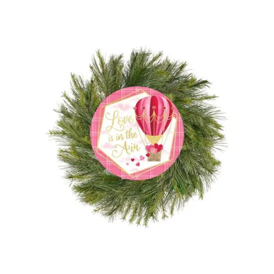 12" Metal Sign: Love Is In The Air {4}