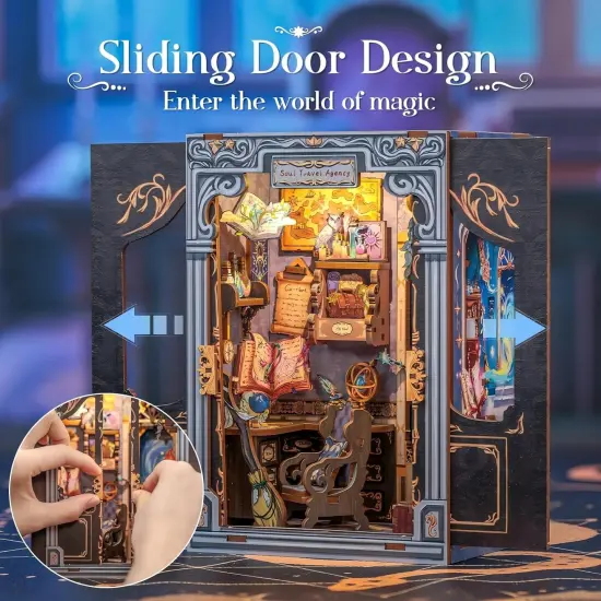 Book Nook Wizardi Miniature - Soul Travel Agency Roombox Kit {3}