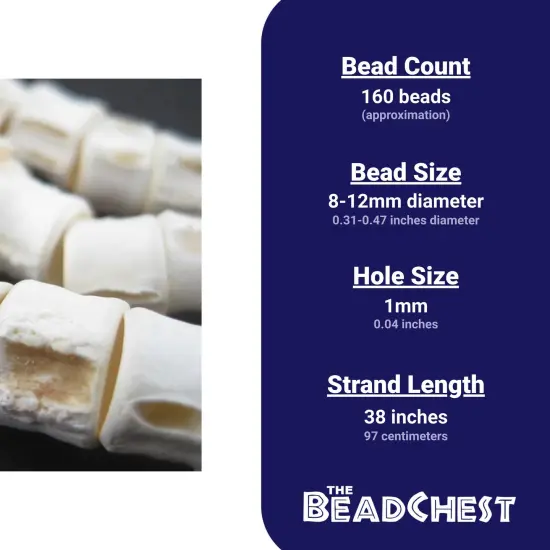 The Bead Chest Fish Vertebrae Beads - Full Strand of Recycled African Bone Beads (8-12mm) {3}