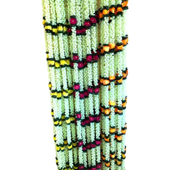 2 Strings Artificial Jasmine Buds Garland for Festivals Pooja Indian Muslim Wedding Housewarming Diwali Decorations Eid Decoration Mehndi Party Day Jasmine Garland {5}