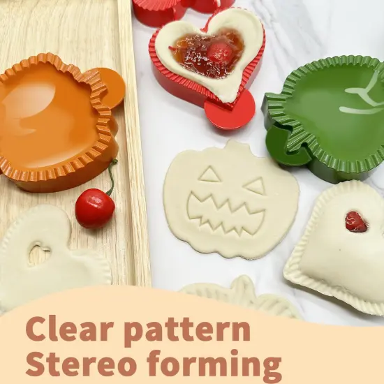 Dough Presser Pocket Pie Molds, Party Potluck Hand Pie Molds, Hand Pie Molds, Apple, Pumpkin And Acorn Shapes 3-Piece (Halloween Set) {5}