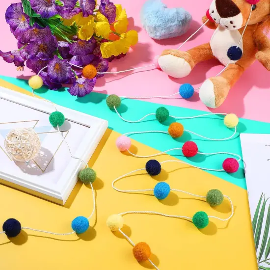 9.8 Feet Pom Pom Garland {3}