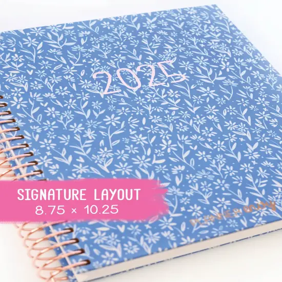 2025 Planner - Signature Layout, Spiral Bound - "Amalfi Floral" (#206) {1}