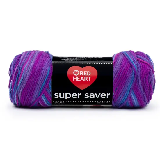 Red Heart Super Saver Yarn 24 Pack-Grape Fizz {3}