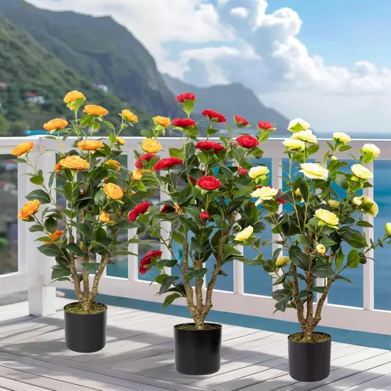 Artificial Camellia Tree {5}