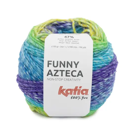 Katia Funny Azteca Premium Wool Blend Yarn Orange-lilac {3}