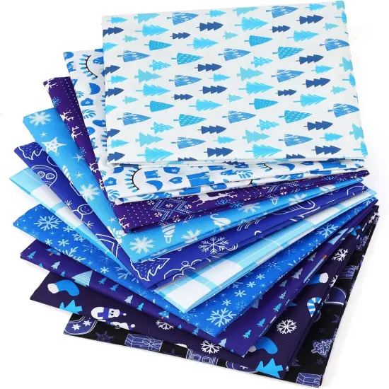 Inch Christmas Cotton Fabric Square Fat Quarters {6}