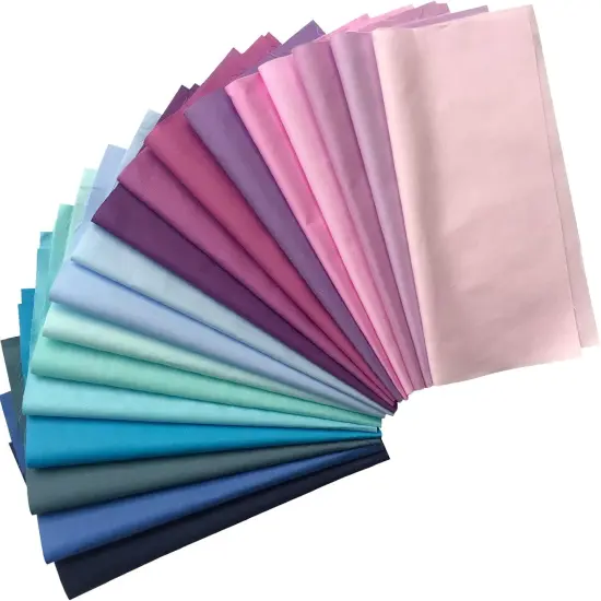 50pcs Top Cotton Craft Fabric Bundle Squares Fat Quarters Quilting Fabric Pure {5}