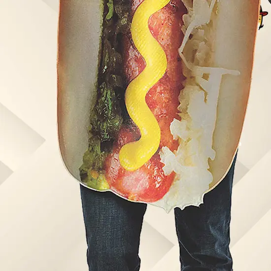 Adult Loaded Hot Dog Halloween Costume Funny One Piece Tunic One Size Fits Most {6}