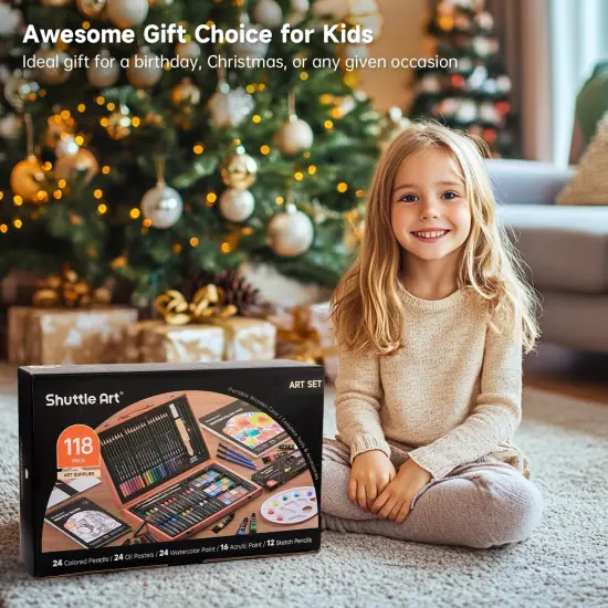 118 Piece Deluxe Art Set for Kids Adults {4}