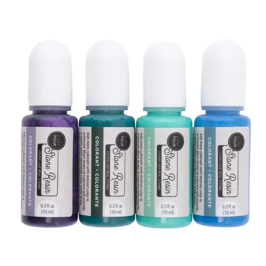 American Crafts Stone Resin Colorant 4/Pkg-Cool {3}