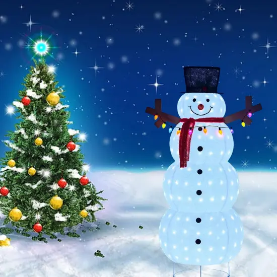 60 Inch Plush Lantern Snowman Indoor Outdoor Christmas Holiday Decoration {5}