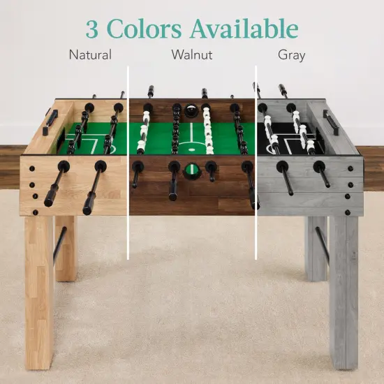 Best Choice Products Full Size 54in Regulation Foosball Table for Home, Game Room w/ 2 Balls, 2 Cup Holders Gray {5}