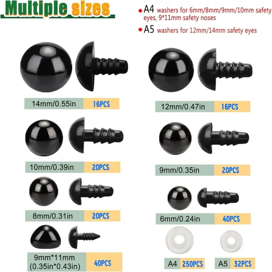 Safety Eyes and Noses for Amigurumi {3}