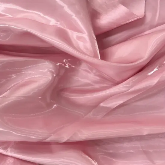 1 Yard Crystalized Reflective Liquid Bridal Satin Fabric Shimmering Polyester Material 59/60 Inch Width Pink {1}