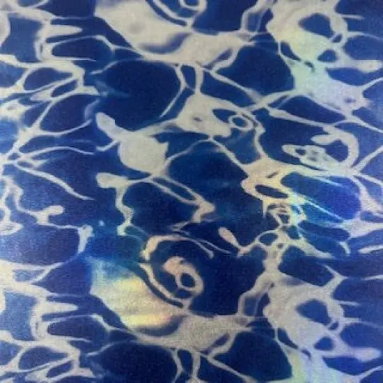 1 Yard Sea Wave Hologram Polyester Fabric for Fashion & Festival Wear 58/60 Inches Wide Black {2}