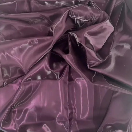 1 Yard Crystalized Liquid Bridal Satin Fabric with Reflective Shimmering Surface for Gowns Costumes and Decor 59/60 Inch Width Eggplant Purple {1}