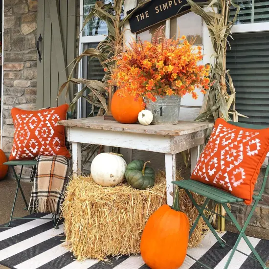 12pcs UV Resistant Fall Fake Flowers {4}