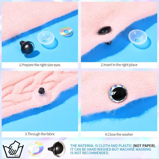 20pcs 30mm 3D Glitter Safety Eyes {2}