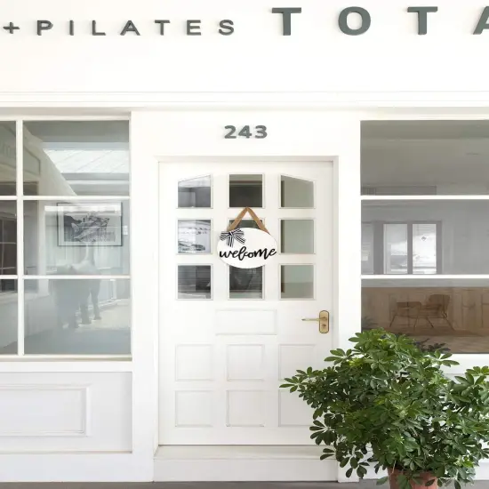 Welcome Sign for Front Door Decor Winter Wreath 12 Inch {4}