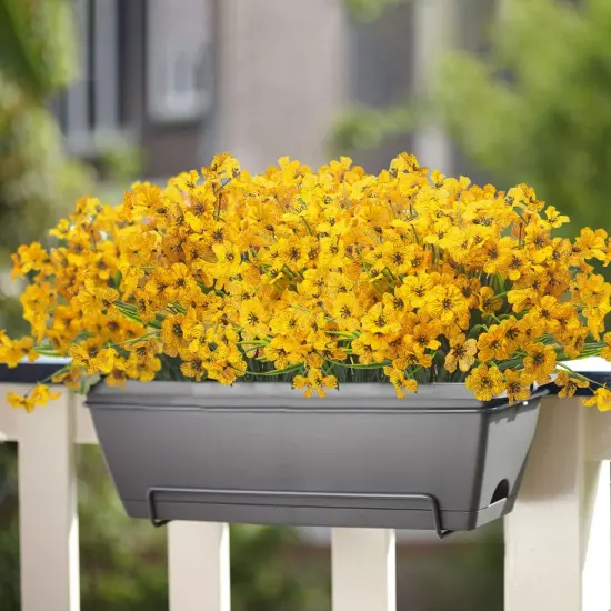 20 Bundles Artificial Flowers - Yellow {3}