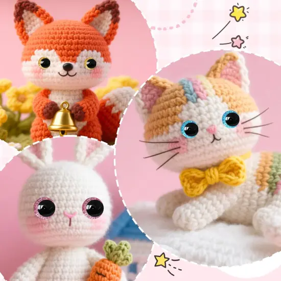 Glitter Moon Safety Eyes 256Pcs 6-30mm Safety Eyes {5}