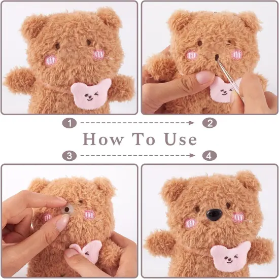 100Sets Black Plastic Safety Noses Crafts with Washers {2}