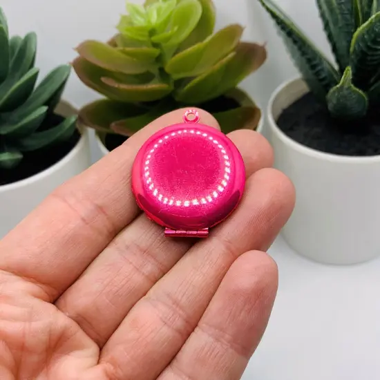 Bright Pink Filigree Aromatherapy Essential Oil Diffuser Lockets {3}