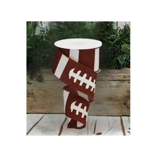 2.5" Football Laces Ribbon (10 Yard) {4}