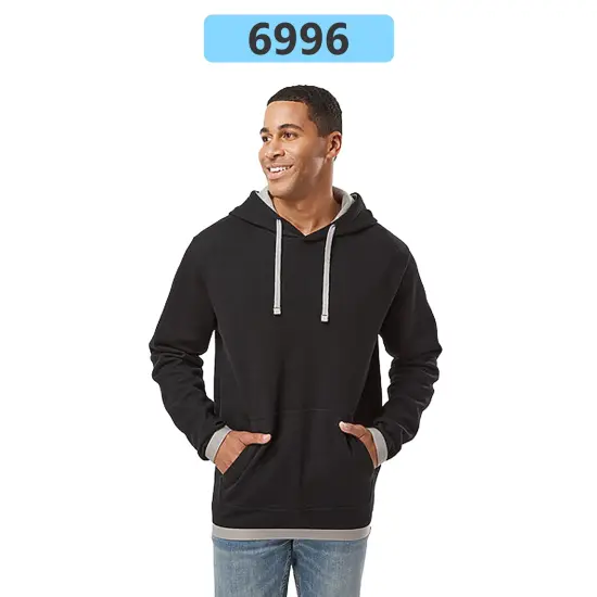 LAt&reg; Adult Statement Fleece Pullover Hoodie MILTARY GRN/ BLK {3}