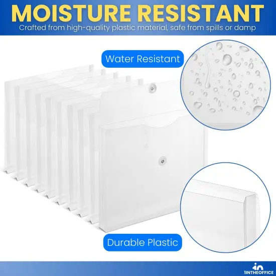 Poly Envelopes Expandable Plastic Clear {5}