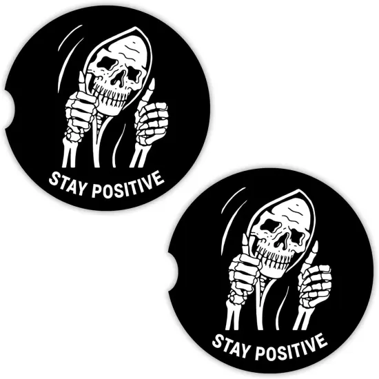 Skull Car Coasters for Cup Holders {1}