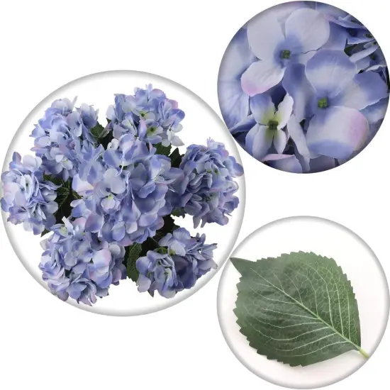 4-Pack: Blue Hydrangea Bush with 7 Sprays, 20-Inch, Patio & Garden, Floral Bush, Floral Home by Artificial Flowers {4}