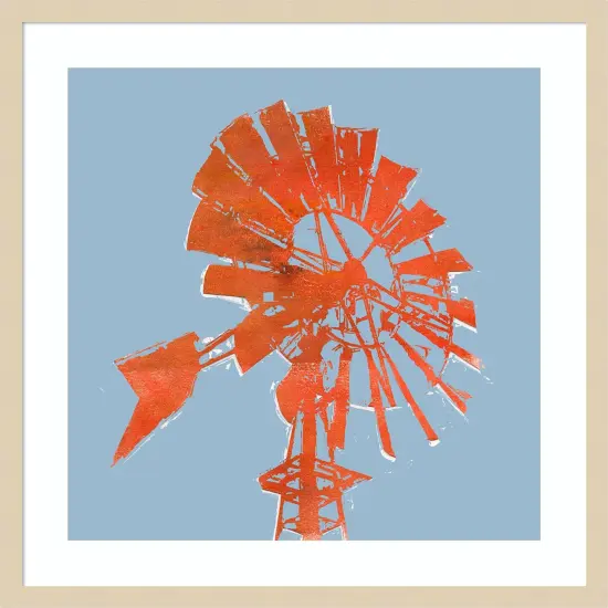 Rusty Windmill I by Jacob Green Wood Framed Wall Art Print {1}