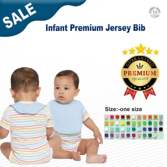 Rabbit Skins&reg; Infant Premium Jersey Bib Royal {3}