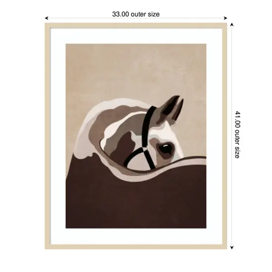 Horse 02 by Emel Tunaboylu Wood Framed Wall Art Print {4}