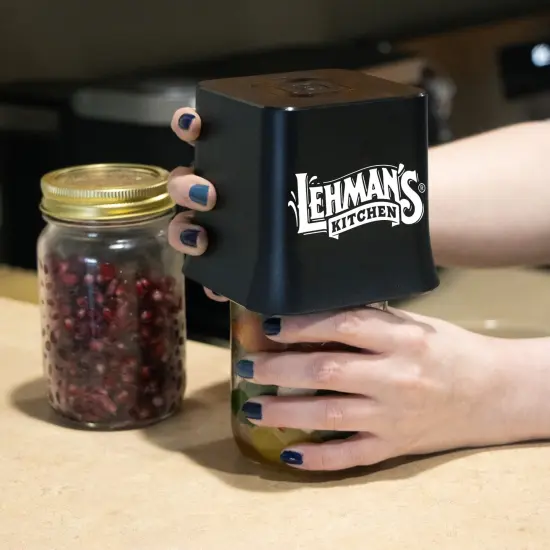 Lehman's Mason Jar Vacuum Sealer, Cordless, Easy One-Touch Operation, Extends Freshness, Includes 6 Canning Lids (3 Wide-Mouth, 3 Regular-Mouth), Rechargeable Battery, Ideal for Food Storage {4}