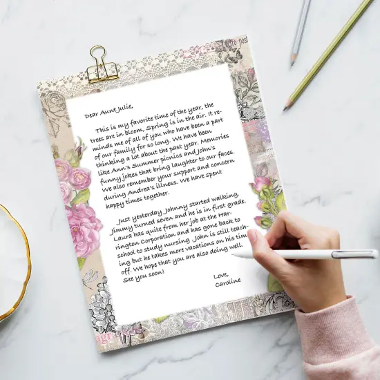 Great Papers! Vintage Scrapbook Letterhead, for Invitations, Announcements and Personal Messages, Printer Friendly 8.5&rdquo;x11&rdquo;, 50 Pack {4}