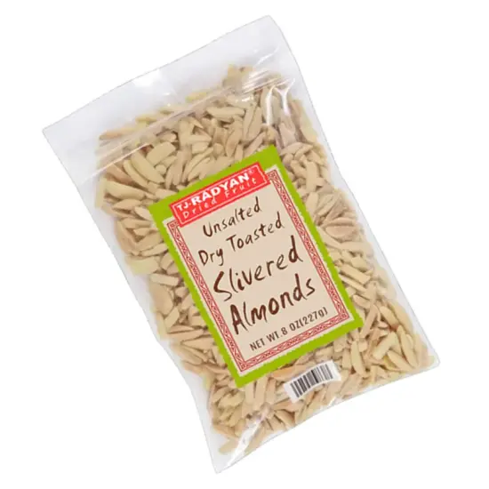 Dry Toasted Slivered Almonds Unsalted 8 Oz {3}