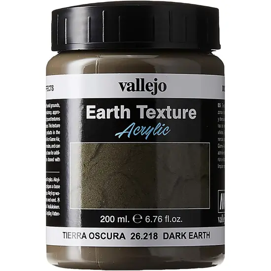 Vallejo Dark Earth Gel, 200ml, Dark Earth, 6.76 Fl Oz (Pack of 1) {1}