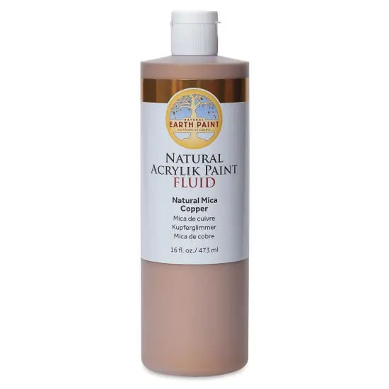 Natural Earth Paint Natural Fluid Acrylik Paint - Copper Mica, 473 ml {1}