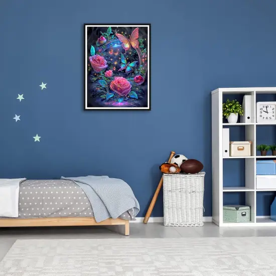 Diamond Painting Kits for Adults, Rose Flower Round Full Drill Diamond Art Kits {3}