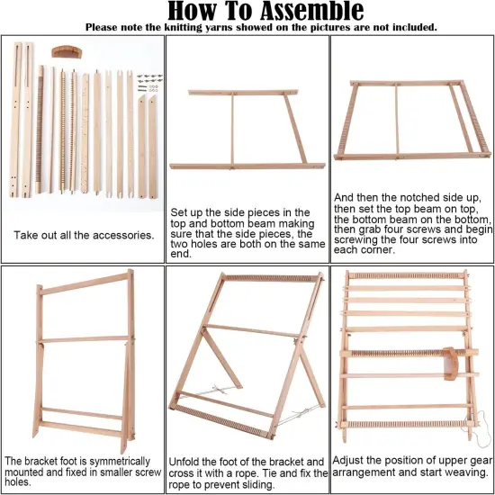 Weaving Loom with Stand Wooden Multi-Craft Weaving Loom Arts & Crafts {5}